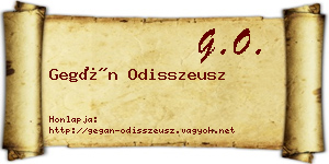 Gegán Odisszeusz névjegykártya